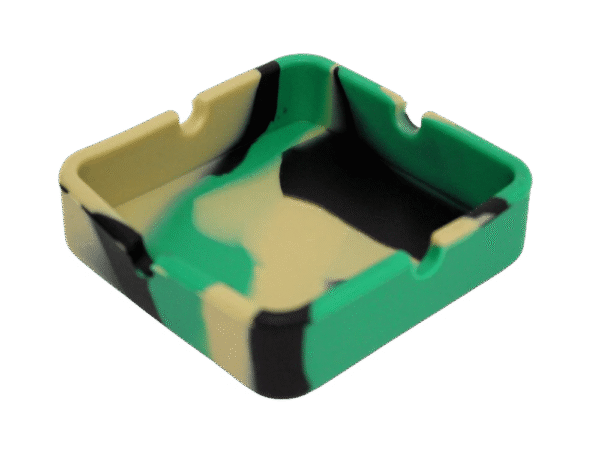 3.2" Square Silicone Ashtray Assorted Color